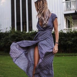XIX Palms wrap dress